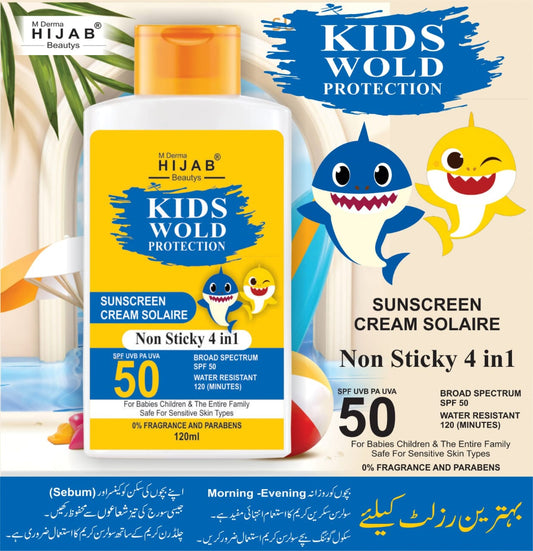 Kids Wold Protection Sunscreen Cream Solaire